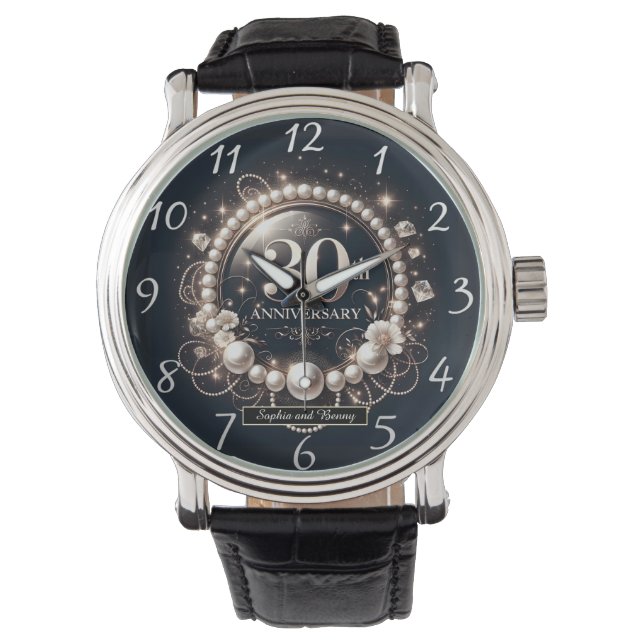 Tijdloze Parel: 30e Jubileum Horloge (Voorkant)