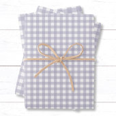 Tijdloze Pastellavendel Gingham controlepatroon Inpakpapier Vel