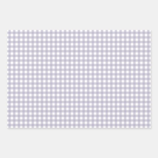 Tijdloze Pastellavendel Gingham controlepatroon Inpakpapier Vel (Voorkant)
