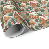 Tijdloze peperkoek huizen - Classic Holiday Cadeaupapier (Rol Hoek)