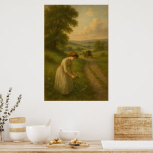 Tijdloze platteland   Britse landschap muurkunst Poster