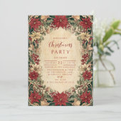 Tijdloze Poinsettia Vakantie Kaart (Staand voorkant)