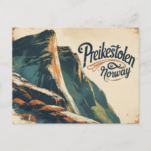 Tijdloze Preikestolen scène Briefkaart