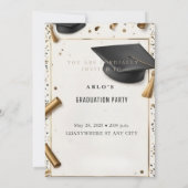 Tijdloze prestatie: elegante afstudeerdop kaart (Achterkant)