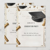 Tijdloze prestatie: elegante afstudeerdop kaart (Voorkant / Achterkant)