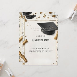 Tijdloze prestatie: elegante afstudeerdop kaart