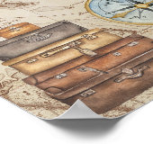 tijdloze reiscollage poster (Hoek)