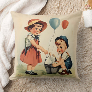 Tijdloze Retro Kinderen Kussen