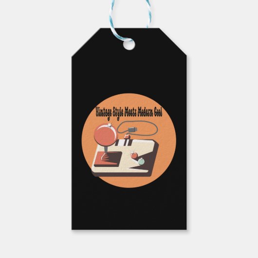 Tijdloze retro vibes cadeaulabel (Voorkant)