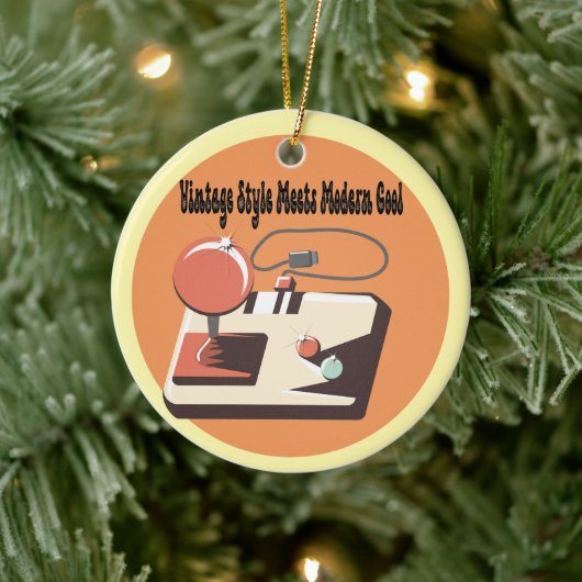 Tijdloze retro vibes keramisch ornament (Boom)