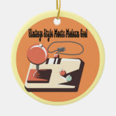 Tijdloze retro vibes keramisch ornament (Voorkant)