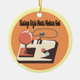 Tijdloze retro vibes keramisch ornament