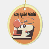 Tijdloze retro vibes keramisch ornament (Links)