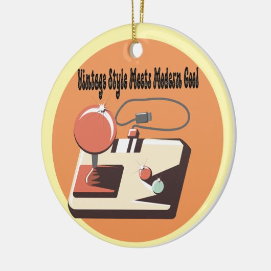 Tijdloze retro vibes keramisch ornament (Links)