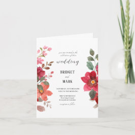 Tijdloze rode bloem bruiloft