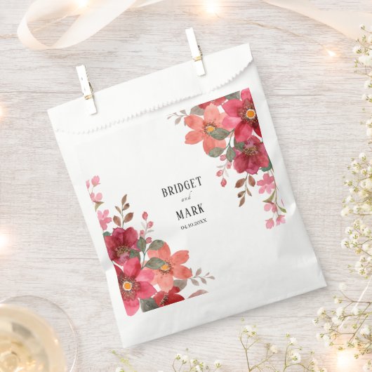 Tijdloze rode bruiloft bedankzakje (Geknipt)