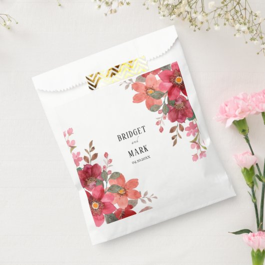 Tijdloze rode bruiloft bedankzakje (Gezegeld)