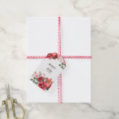 Tijdloze rode bruiloft cadeaulabel (Met Touw)