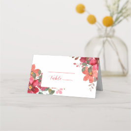 Tijdloze rode bruiloft plaatskaartje