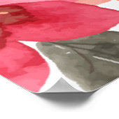 Tijdloze rode bruiloft poster (Hoek)