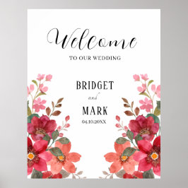 Tijdloze rode bruiloft poster