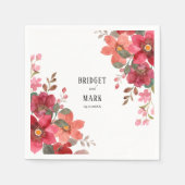 Tijdloze rode bruiloft servet (Voorkant)