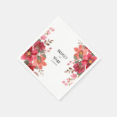 Tijdloze rode bruiloft servet (Hoek)