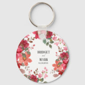 Tijdloze rode bruiloft sleutelhanger (Voorkant)