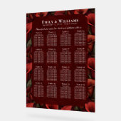 Tijdloze Rode Calla Lelie Accent Boho Bruiloft Acryl Bord (Hoek)