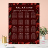 Tijdloze Rode Calla Lelie Accent Boho Bruiloft Acryl Bord (Huwelijk)