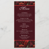 Tijdloze Rode Calla Lelies Bloemblaadje Boho Bruil Menu (Voorkant)