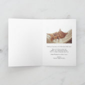 Tijdloze Rode Dubbele Grens Foto Kerstmis Feestdagen Kaart (Binnen)