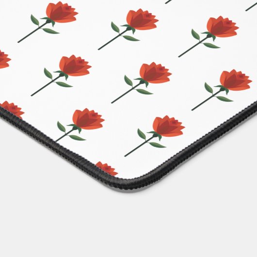 tijdloze rode roos bureaumat (Hoek)
