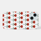 tijdloze rode roos iPhone 15 case (Achterkant horizontaal)