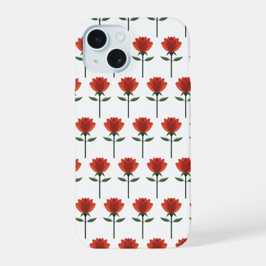 tijdloze rode roos iPhone 15 case (Achterkant)