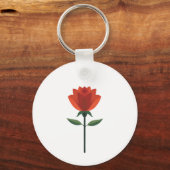 tijdloze rode roos sleutelhanger (Voorkant)