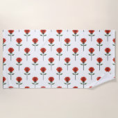 tijdloze rode roos strandlaken (Voorkant)