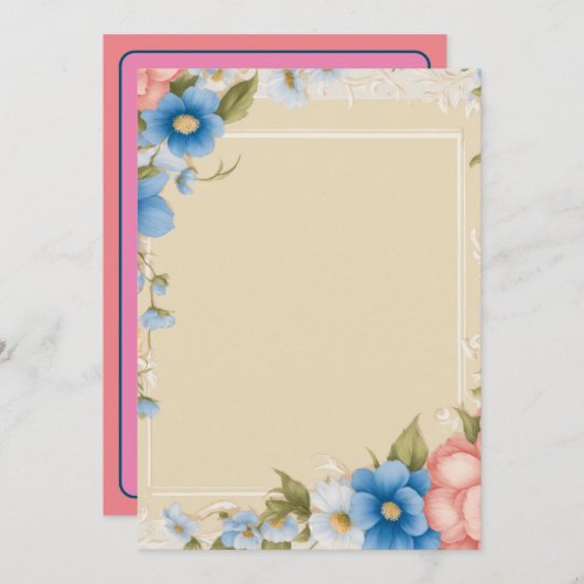 Tijdloze Romance: 5"x7"Vlak sparen de datum Kaart (Voorkant / Achterkant)