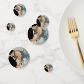 Tijdloze Romance: aquarel bruid en bruidegom kunst Confetti (Groep)