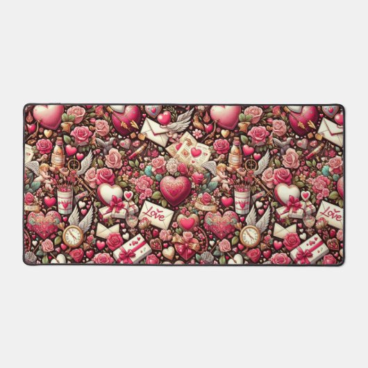 Tijdloze Romance: een klassiek Valentijnsdag patro Bureaumat (Voorkant)