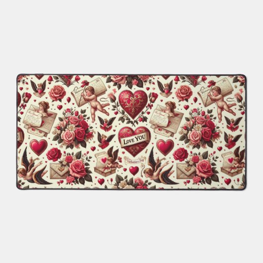 Tijdloze Romance: een klassiek Valentijnsdag patro Bureaumat (Voorkant)