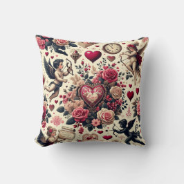 Tijdloze Romance: een klassiek Valentijnsdag patro Kussen
