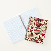 Tijdloze Romance: een klassiek Valentijnsdag patro Notitieboek (Binnen)