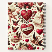 Tijdloze Romance: een klassiek Valentijnsdag patro Notitieboek (Achterkant)