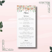 Tijdloze Romance Floral krans bruiloft Menu