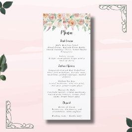 Tijdloze Romance Floral krans bruiloft Menu