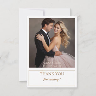 Tijdloze Romance Foto bruiloft Dank u kaarten