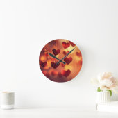 Tijdloze Romance - Hanging Hearts Wall Clock Ronde Klok (Huis)