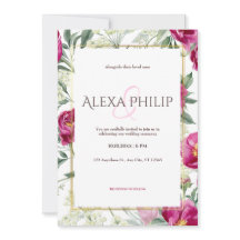 Tijdloze Romance Roze waterverf bruiloft