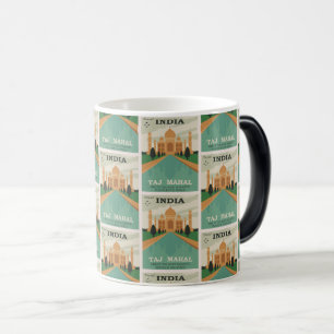 Tijdloze Romance: Taj Mahal in  elegantie Magische Mok